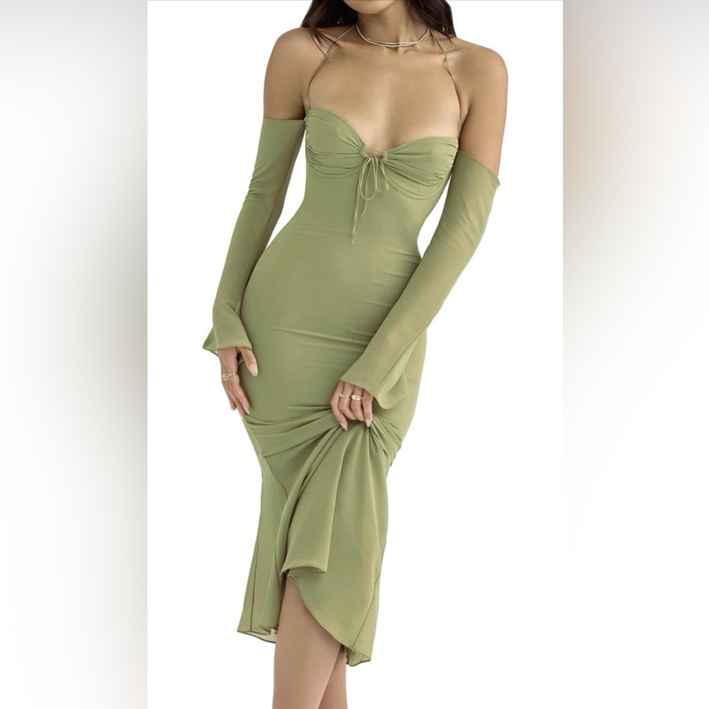 Amazon Olive Long Sleeve Dress
